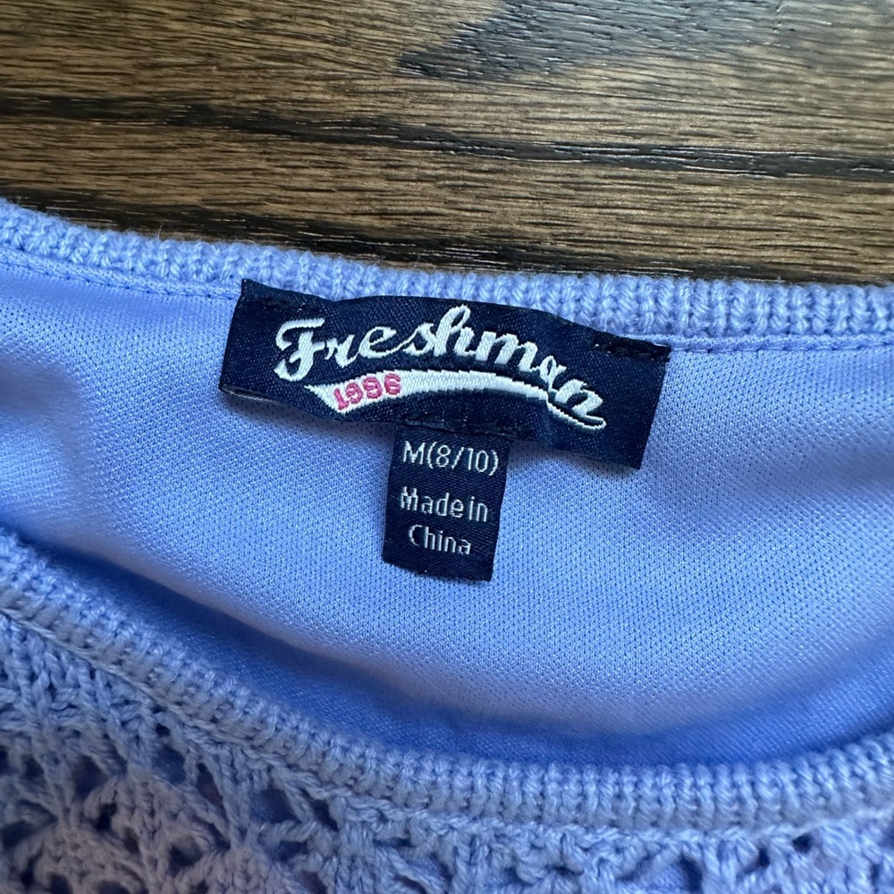 Nordstrom Girls Purple Crochet Sleeveless Summer Dress - size 8/10 - Picture 2 of 7